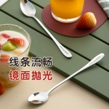 茶花 Ложка из нержавеющей стали, ложка для риса, ложка для западной еды, красивая домашняя ложка для фруктов, столовая ложка с длинной ручкой, ложка