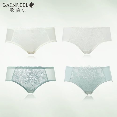 Кружевное нижнее белье, дышащие мягкие штаны, средняя посадка