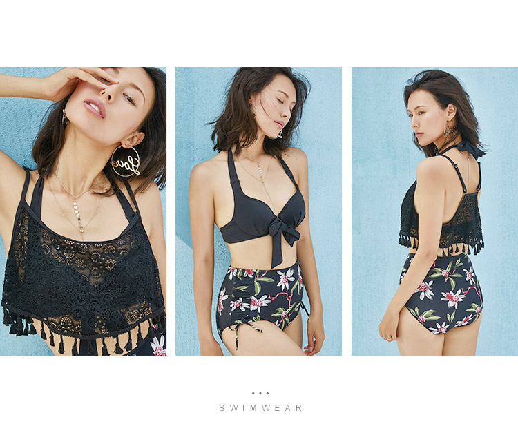 Goreer thời trang bikini bikini ba mảnh gợi cảm chia tay với áo tắm nữ kỳ nghỉ 19046YC - Bộ đồ bơi hai mảnh 	đồ bơi 2 mảnh cột chéo eo	