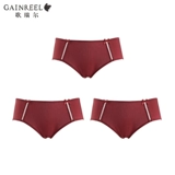 Красное нижнее белье, штаны, дышащий хлопковый оберег на день рождения, средняя посадка