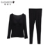Glory Winter Sexy Black Qiuyi Qiuku Phần mỏng Đồ lót nhiệt Bộ phụ nữ 18029CT đồ mặc nhà Giống cái