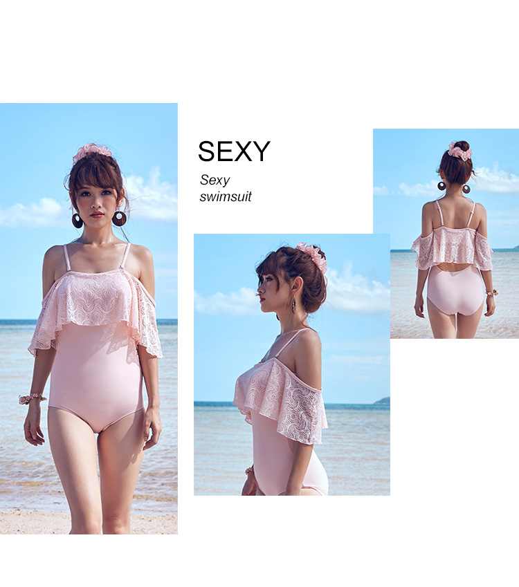 Song Rui mùa xuân và mùa hè mới gợi cảm ngọt ngào áo tắm một mảnh giảm béo bên bờ biển kỳ nghỉ cô gái áo tắm bãi biển đồ bơi nữ một mảnh