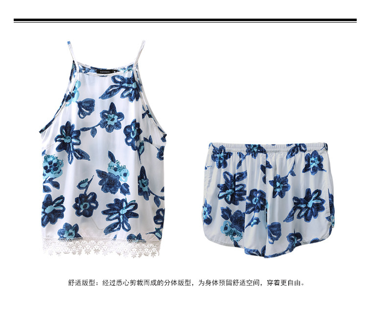 Imported Daily Pajamas Summer Sweet Print Sexy S