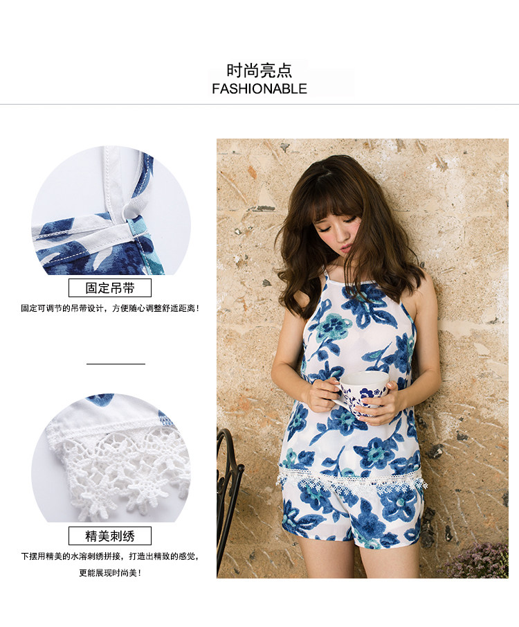 Imported Daily Pajamas Summer Sweet Print Sexy S