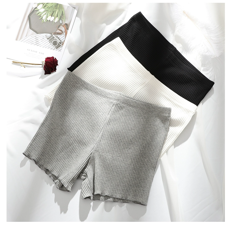 Goreer thời trang chống ánh sáng bên trong quần legging thoải mái phần mỏng nữ không có quần short an toàn uốn cong 180777A quần xì nữ