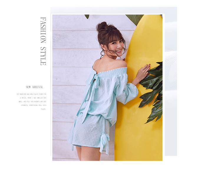 Roger mùa hè thời trang gợi cảm từ vai nữ cotton dài tay đồ ngủ nhà dịch vụ phù hợp với HWL18010 pyjama thu đông