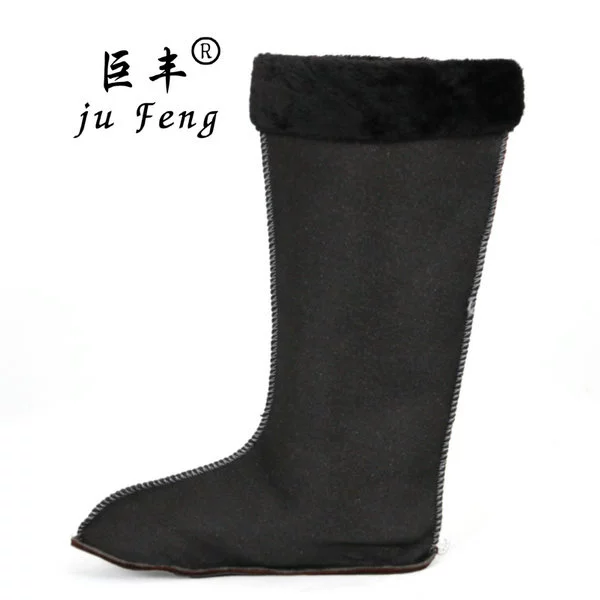 Giày cao gót nam Jufeng ống cao gót nam cộng với giày đi mưa cotton chống trượt đáy cao giúp người đàn ông ống và giày đi mưa giầy dày bằng nước giầy