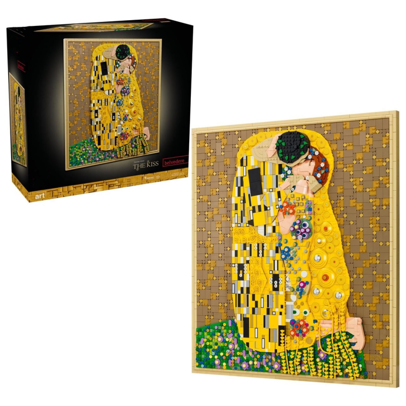 Art Life Series 31221 Klimt's "The Kiss" Creative Home Decor Girl Educational Building Block Model