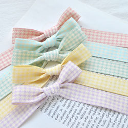 2CM cotton houndstooth plaid ribbon handmade hair accessories headdress material DIY jewelry homemade bow accessories