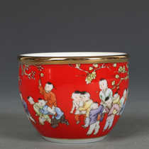 Master cup Jingdezhen antique porcelain enamel baby play picture cup single cup antique antique secondhand old goods collection