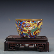 Master cup Jingdezhen imitation Qing Dynasty Qianlong enamel dragon pattern cup tea cup antique porcelain antique antique collection