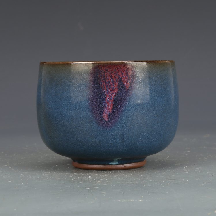 宋钧瓷红斑斗笠盏　陶芸　骨董品　古美術品　　鈞窯 窯変紫斑釉茶碗 宋钧瓷红斑斗笠盏 陶芸 骨董品 古美術品 鈞窯 窯変