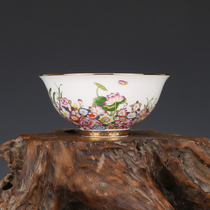 Qing Dynasty Qianlong enamel color painted gold Wanhua bowl antique porcelain antique genuine antique collection no bargaining