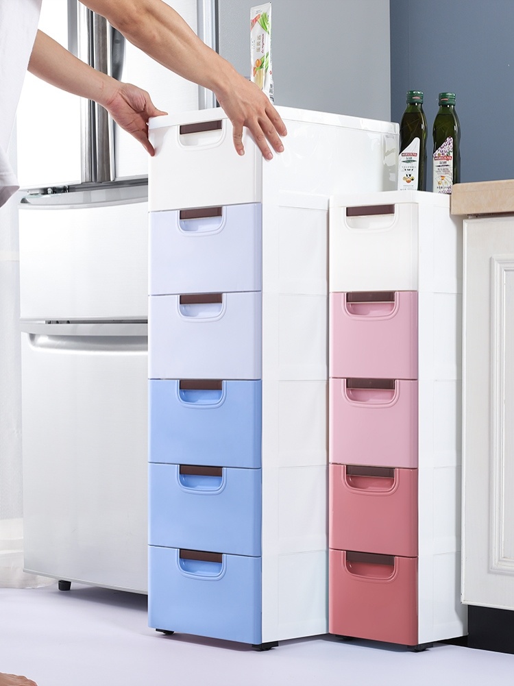 30 cm narrow cabinet 20 38CM wide gap storage cabinet plastic drawer rack finishing storage cabinet