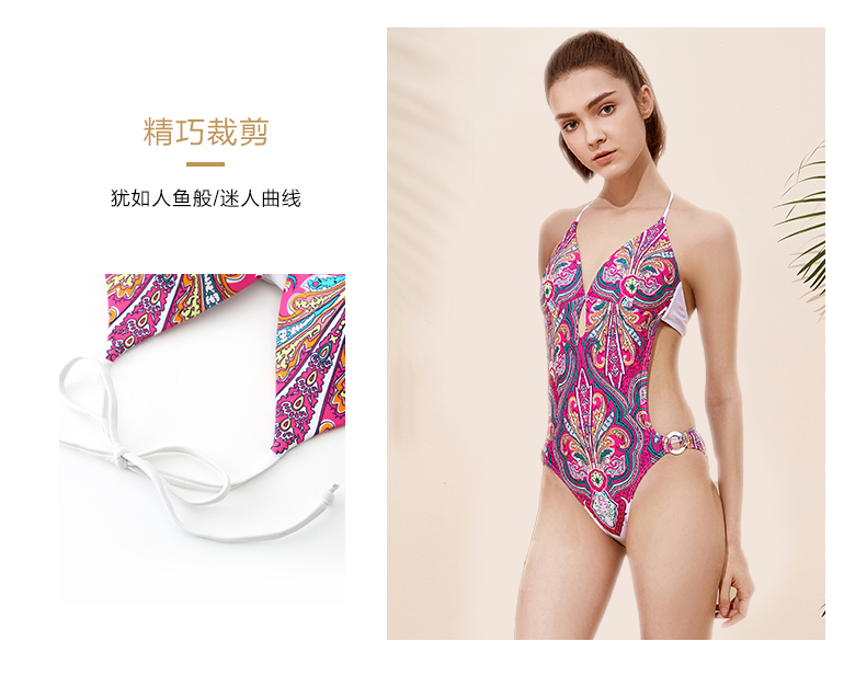 Ôi khác biệt O + Mùa hè Đồ bơi mới của phụ nữ Bãi biển Sexy Backless Tam giác Áo tắm Xiêm PS8120 - Bộ đồ bơi One Piece bộ bơi liền thân