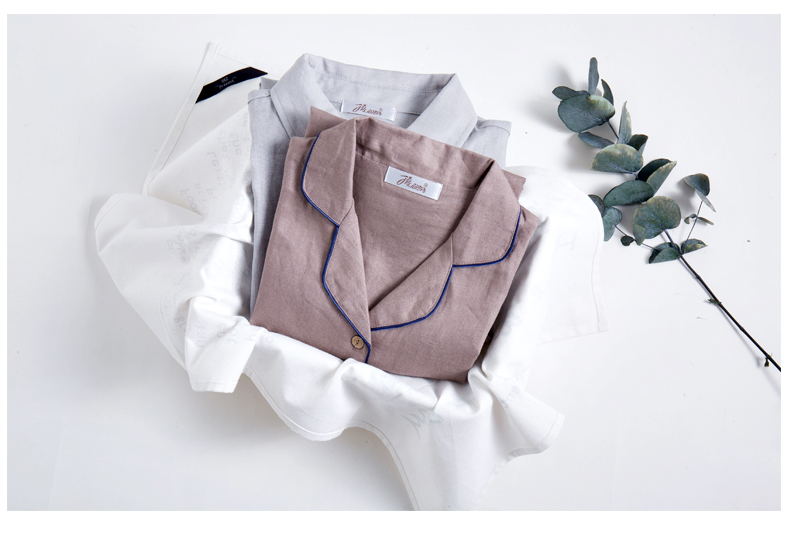 Pyjama mixte en Lin à manche courte - Ref 3005287 Image 15