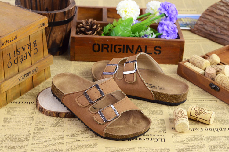 Chaussons enfants en suède pour été - semelle bois - Ref 987198 Image 23