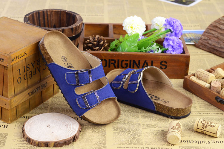 Chaussons enfants en suède pour été - semelle bois - Ref 987198 Image 18