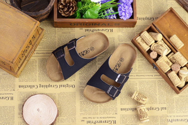 Chaussons enfants en suède pour été - semelle bois - Ref 987198 Image 28