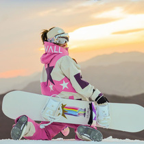 SNOWALLCREW Yang Chaoyues same five-pointed star ski and snowboard suit suit is waterproof and glued loose and warm