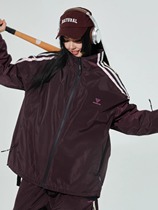 SWAGLI ski wear 2023 new style (macaron color strips) waterproof and windproof single and double board snow pants and snow suit set