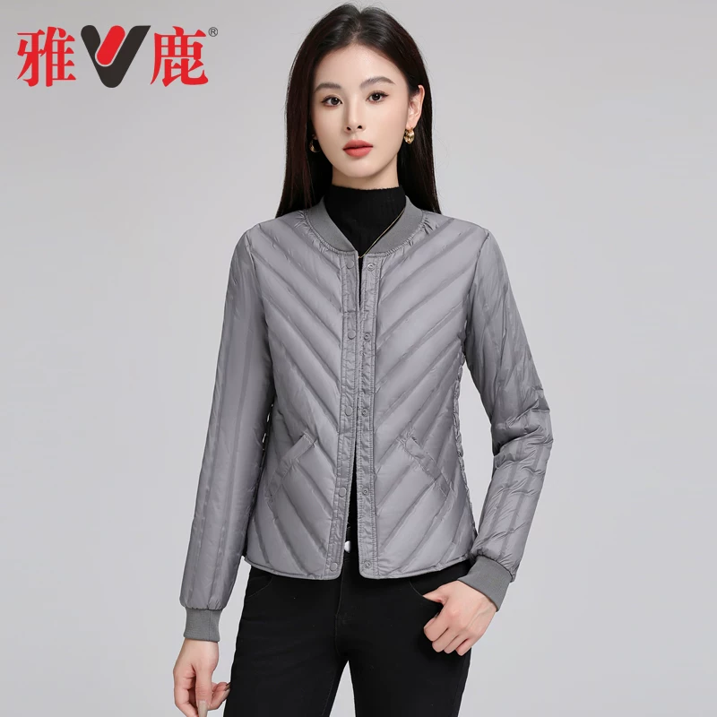Fitted light and thin long-sleeve with down, short vest, down jacket