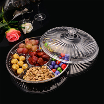 Acrylic European living room with lid split dried fruit plate transparent plastic candy nut box snack melon seed storage box