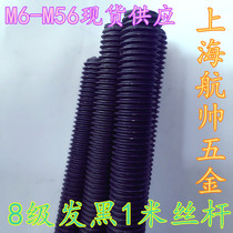 1 meter screw rod tooth strip through wire high strength full screw buckle hair black 8 8 level M6M8M10M12M14M16M18-M56