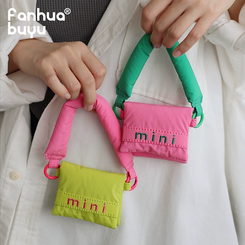 梵花不语 Маленькая небольшая сумка, милая сумка через плечо, наушники, сумка для техники, портативная ткань, помада, сумка-органайзер, новая коллекция