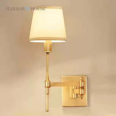 Harbor House copper color wall lamp simple modern bedroom bedside lamp new Chinese living room wall lamp Keaton