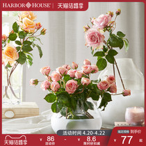 Harbor House American Emulation Hand Rose Fake bouquet Living room decorated with florist Flower Family Residence Ornaments