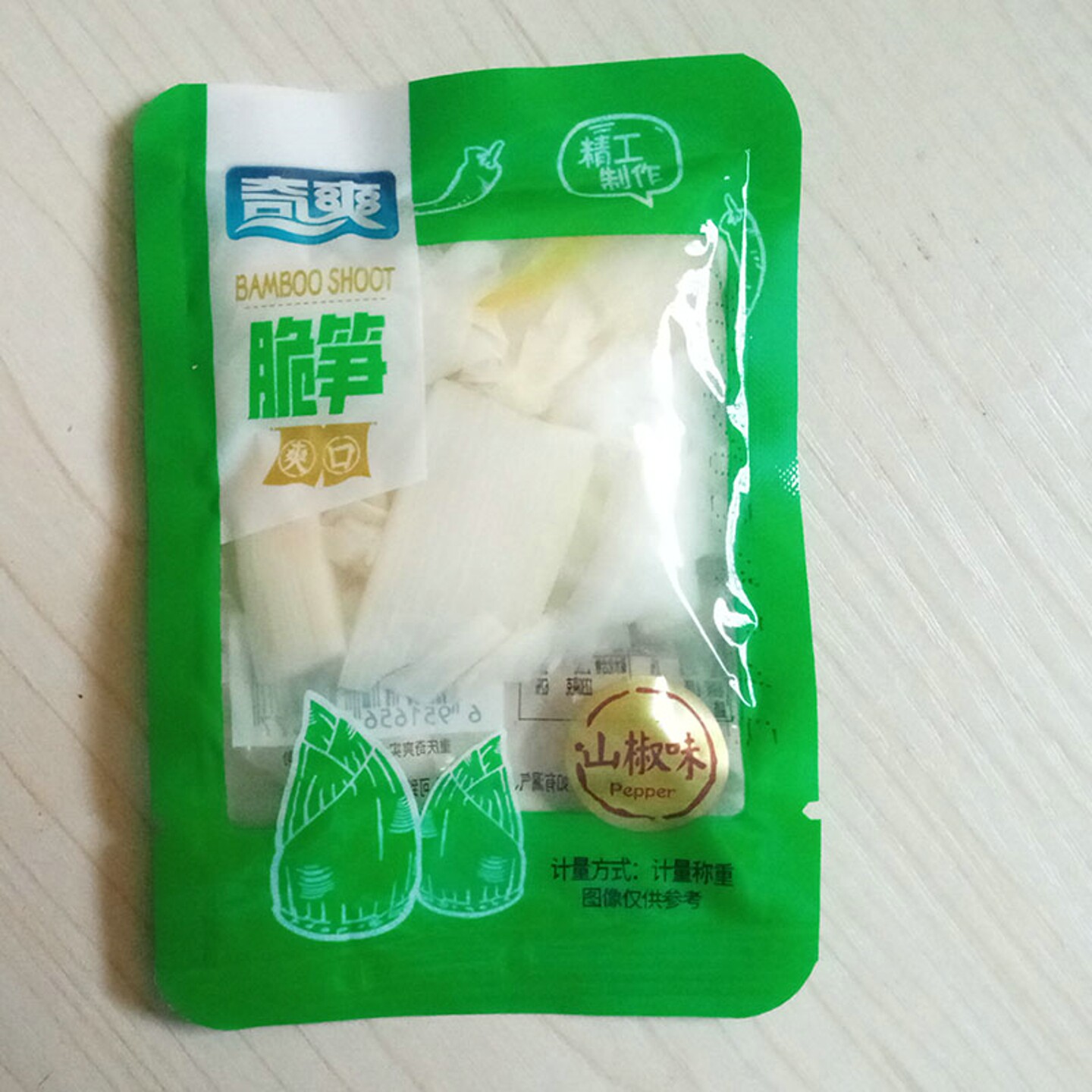 【00019】奇爽脆笋山椒味450g/约15小包