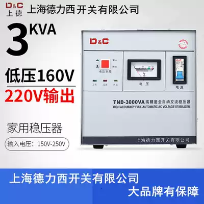 Shanghai Delixi switching regulator automatic 3000W Watt single phase 220V 3KW air conditioner computer refrigerator