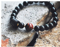 Authentic natural obsidian this year waterproof reverse bracelet