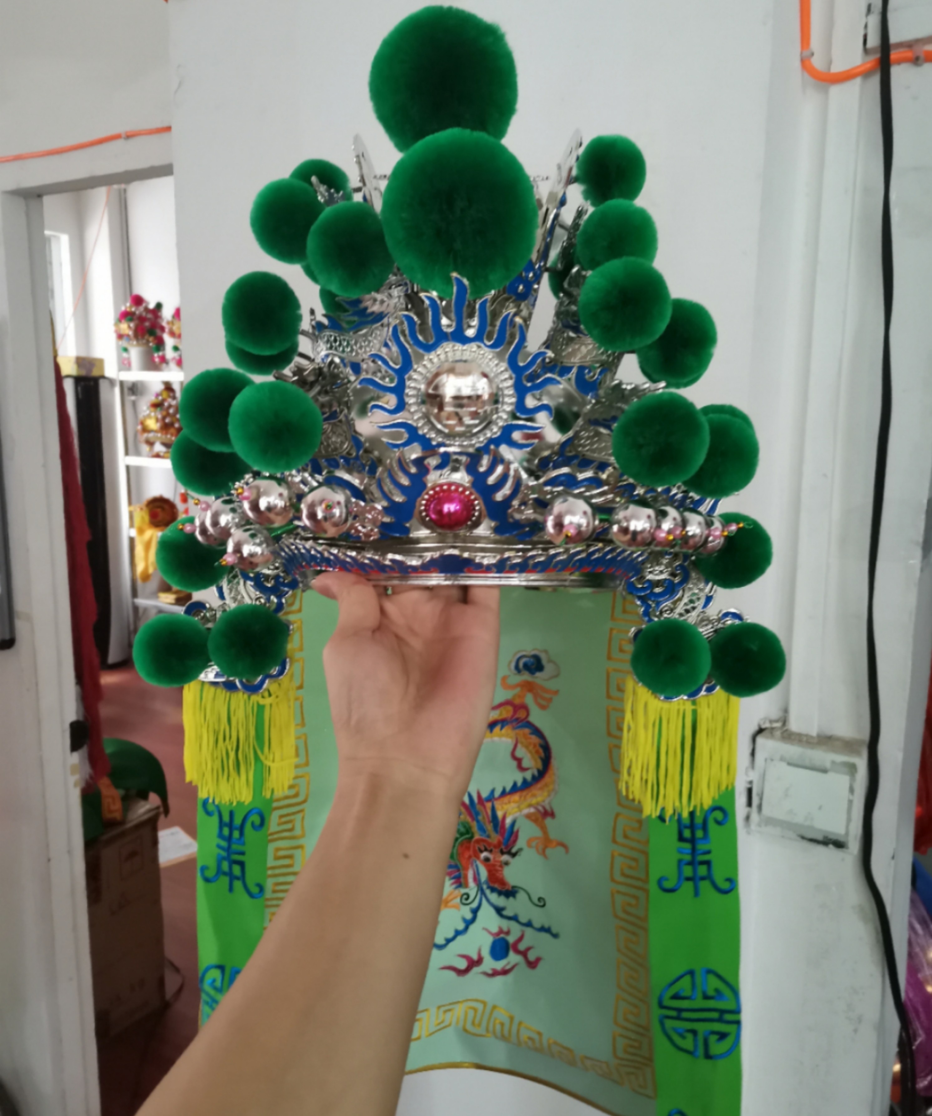 Guanku Hat Drama Drama Marshal with Pinjing Theatre Hat Helmet Helmet Hand Customized