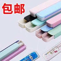 Cutlery box emptable chopsticks box Students portable box Large number of children placed with chopsticks spoon