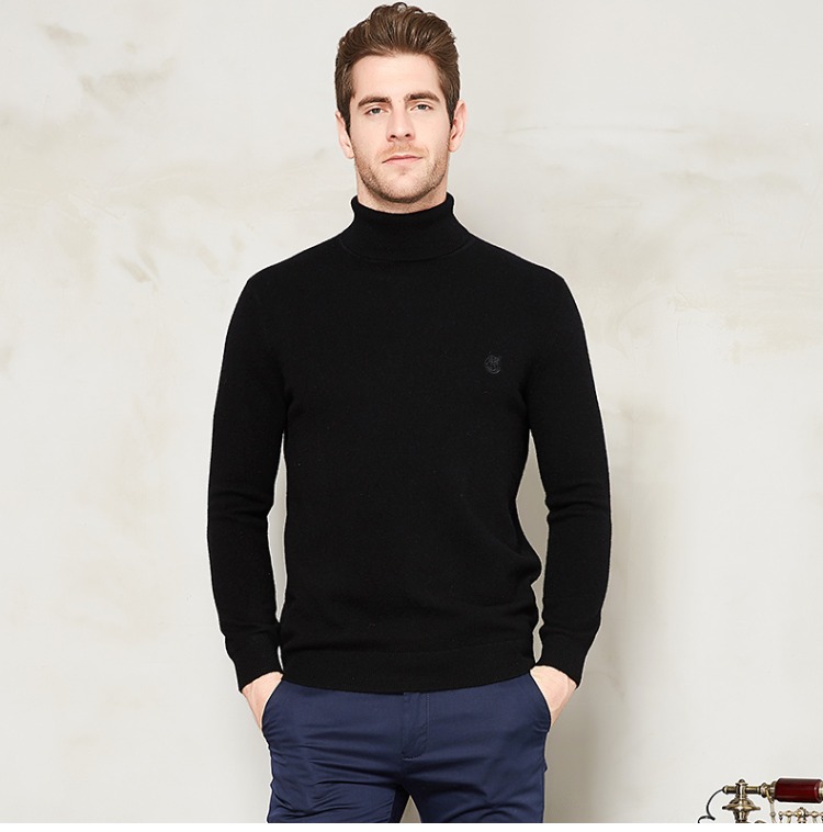 Áo len len chính hãng cộng với áo len cao cổ nhung nam 2018 mới thu đông 2014 phiên bản Hàn Quốc của áo len cashmere đẹp trai blazer nam