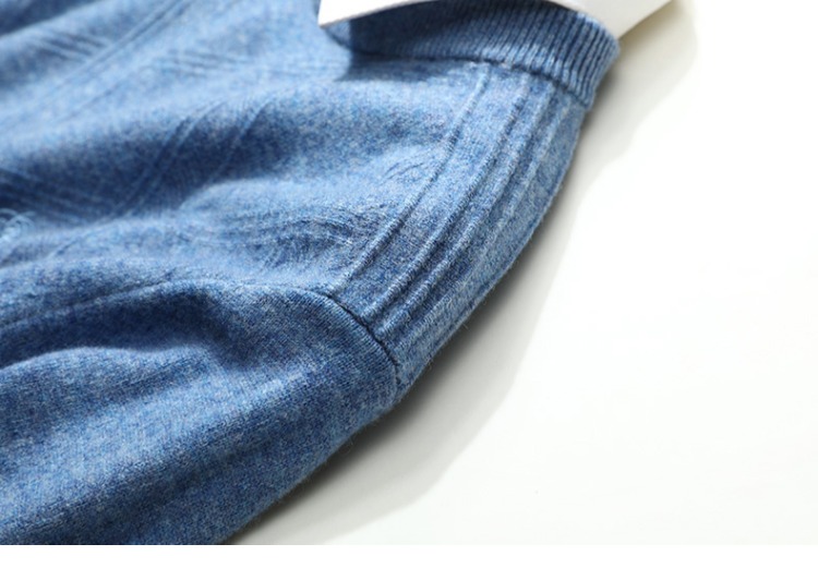 Áo len cashmere cổ tròn dệt kim cổ áo len cha trung niên nam áo len nam thu đông 2018 mới quần bò nam đẹp
