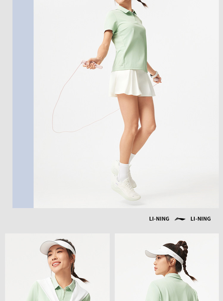 Li Ning, летняя теннисная быстросохнущая спортивная футболка polo, оверсайз, короткий рукав 