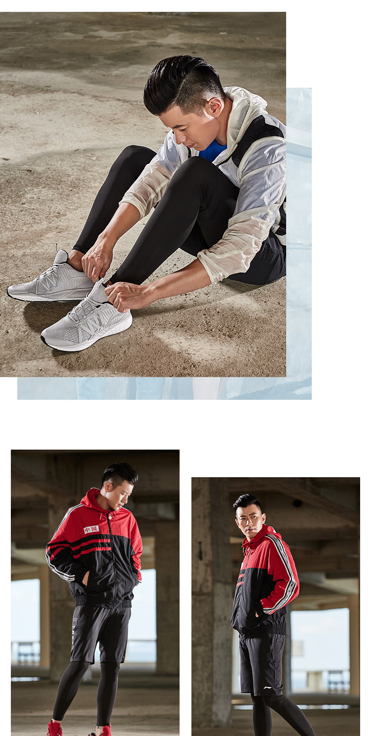 Giày chạy bộ Li Ning Giày nam Tengyun hấp thụ sốc buổi sáng chạy mùa đông Giày thể thao dệt một mảnh ARHN215 giày the thao nam chính hãng