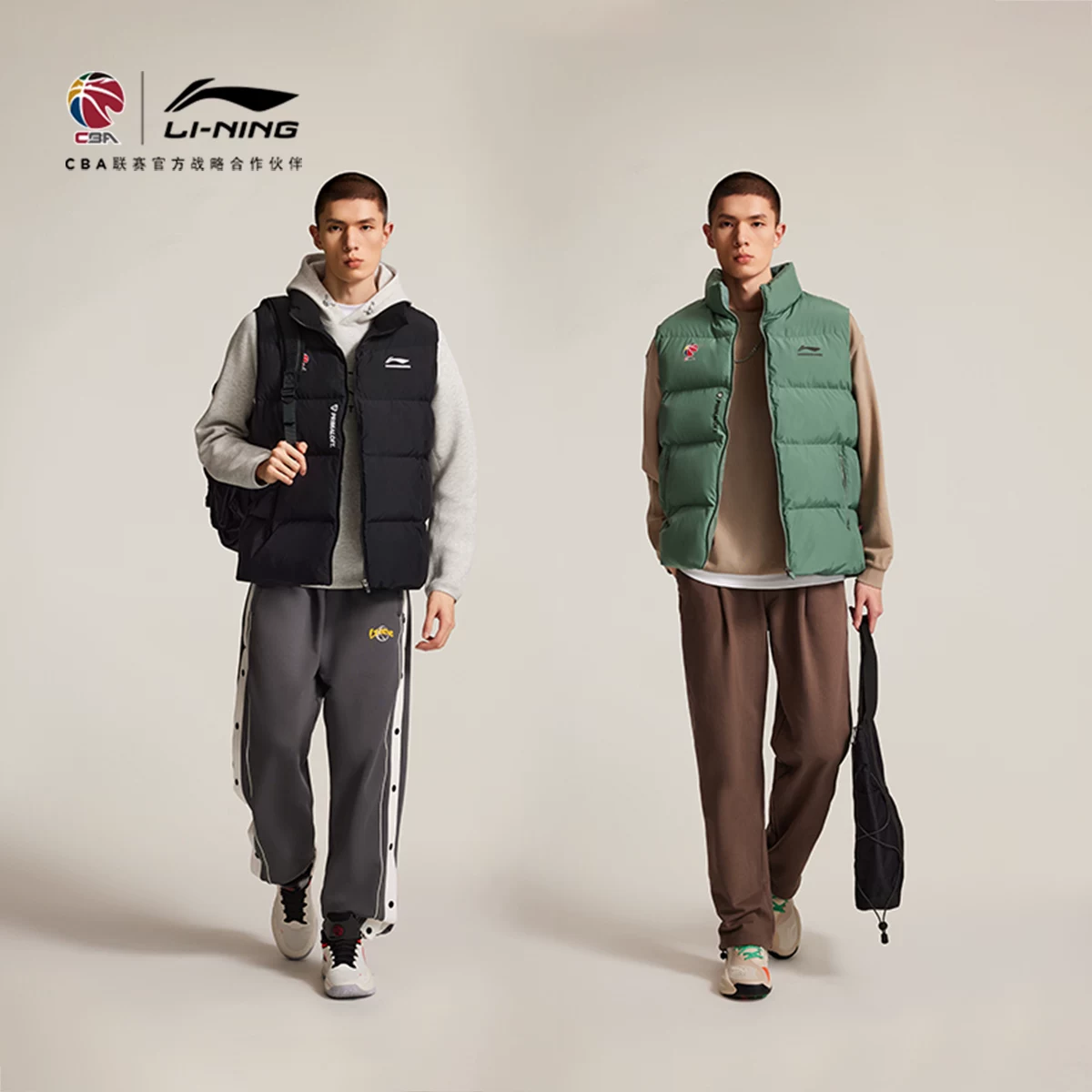 Клубная жилетка для мужчин Li Ning, стеганое термобелье, спортивный костюм