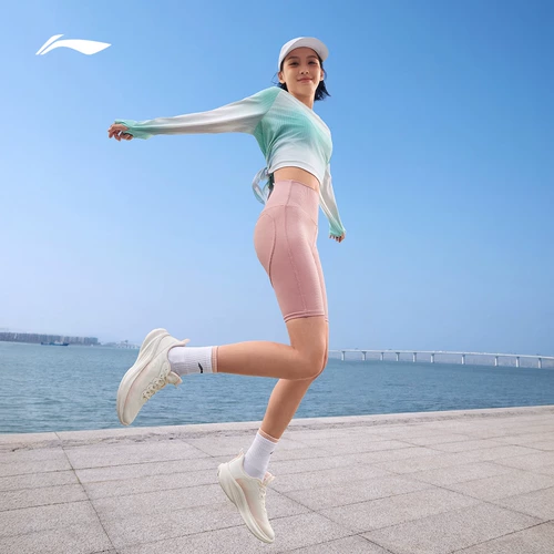 Li Ning, модные сетчатые дышащие амортизирующие комфортные беговые кроссовки на платформе, увеличивают рост