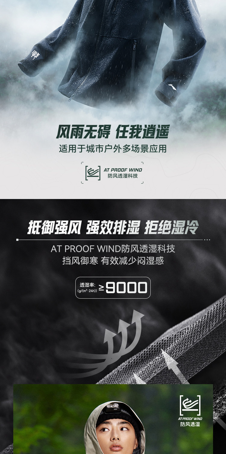 Li Ning, ветрозащитная дорожная демисезонная куртка подходит для мужчин и женщин 