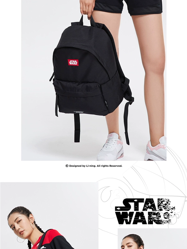 Li Ning Disney Star Wars United túi đeo vai nam nữ có cùng đoạn 2019 túi ba lô mới túi sinh viên thể thao - Ba lô