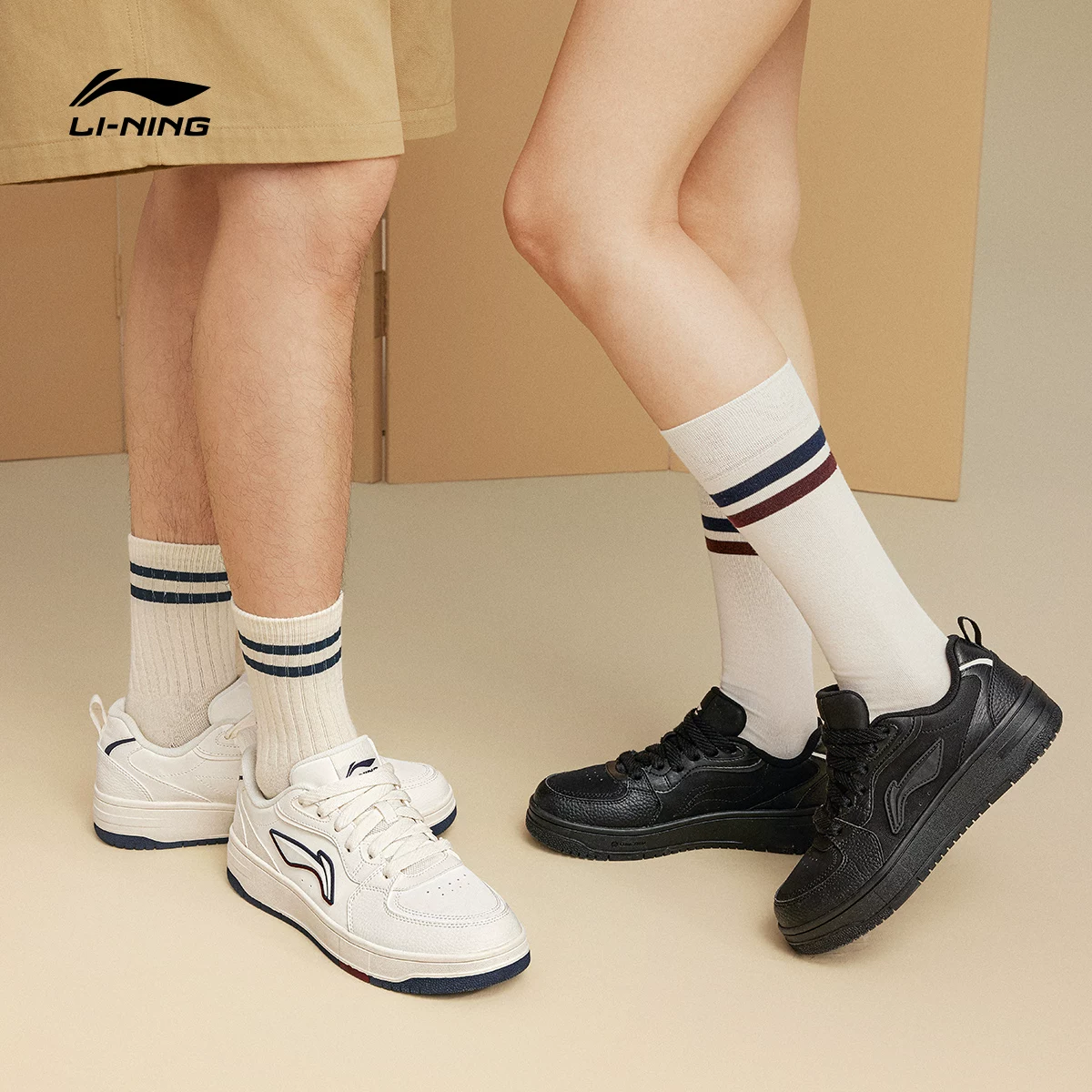Li Ning Tianji SOFT | Ботинки кэжуал женские летние новые классические ретро кроссовки удобные белые кроссовки