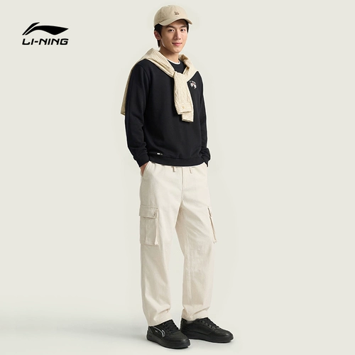 Li Ning, черные весенние кроссовки, белая обувь на платформе, универсальная повседневная обувь, спортивная обувь