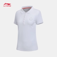 Li Ning áo ngắn tay nữ 2018 loạt thời trang thể thao mới giản dị ve áo hè thể thao đan áo polo nữ form rộng