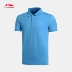 Li Ning ngắn tay áo sơ mi polo nam đào tạo loạt áo thể thao giản dị áo sơ mi thể thao dệt kim nam polo trắng Áo polo thể thao