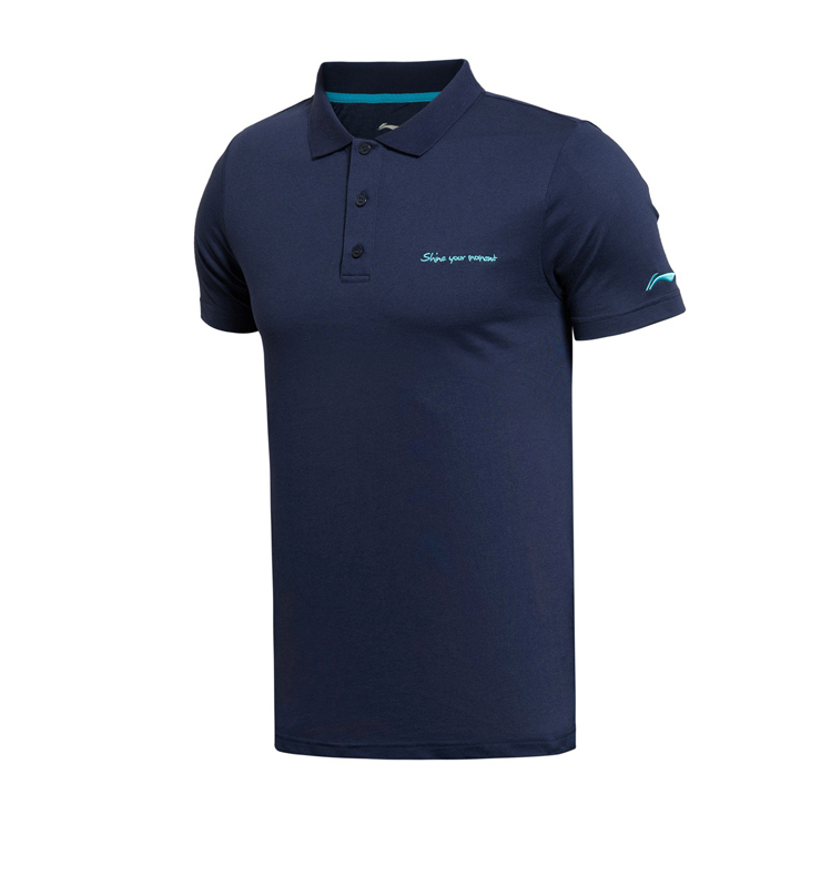 Polo sport homme LINING APLK037 en coton - Ref 551427 Image 13