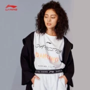 Li Ning áo thun ngắn tay nữ mới tập loạt áo sơ mi nữ cổ tròn thể thao ATSN252 - Áo phông thể thao